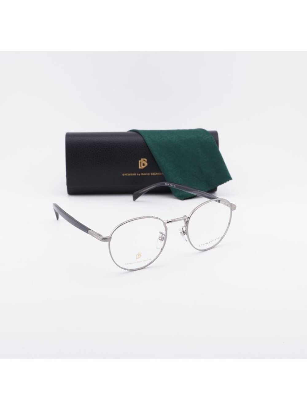 David Beckham DB1127 0POH 00 Round Eyeglasses 51mm - Ruthenium - Picture 7 of 10